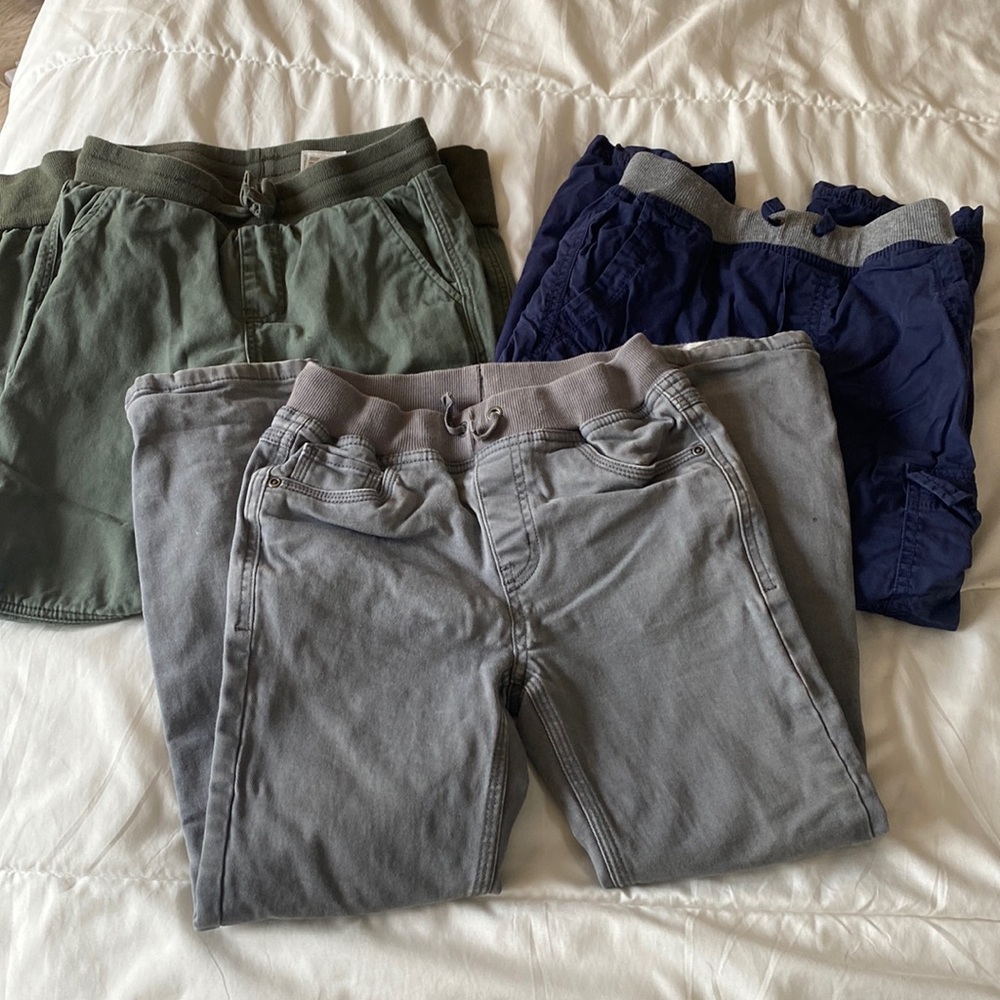 Lot boys pants size 8 GUC Hanna Anderson and H&M lined